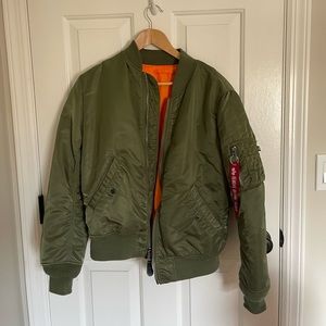 Alpha Industries Sage Green S MA-1 Flight Jacket Men